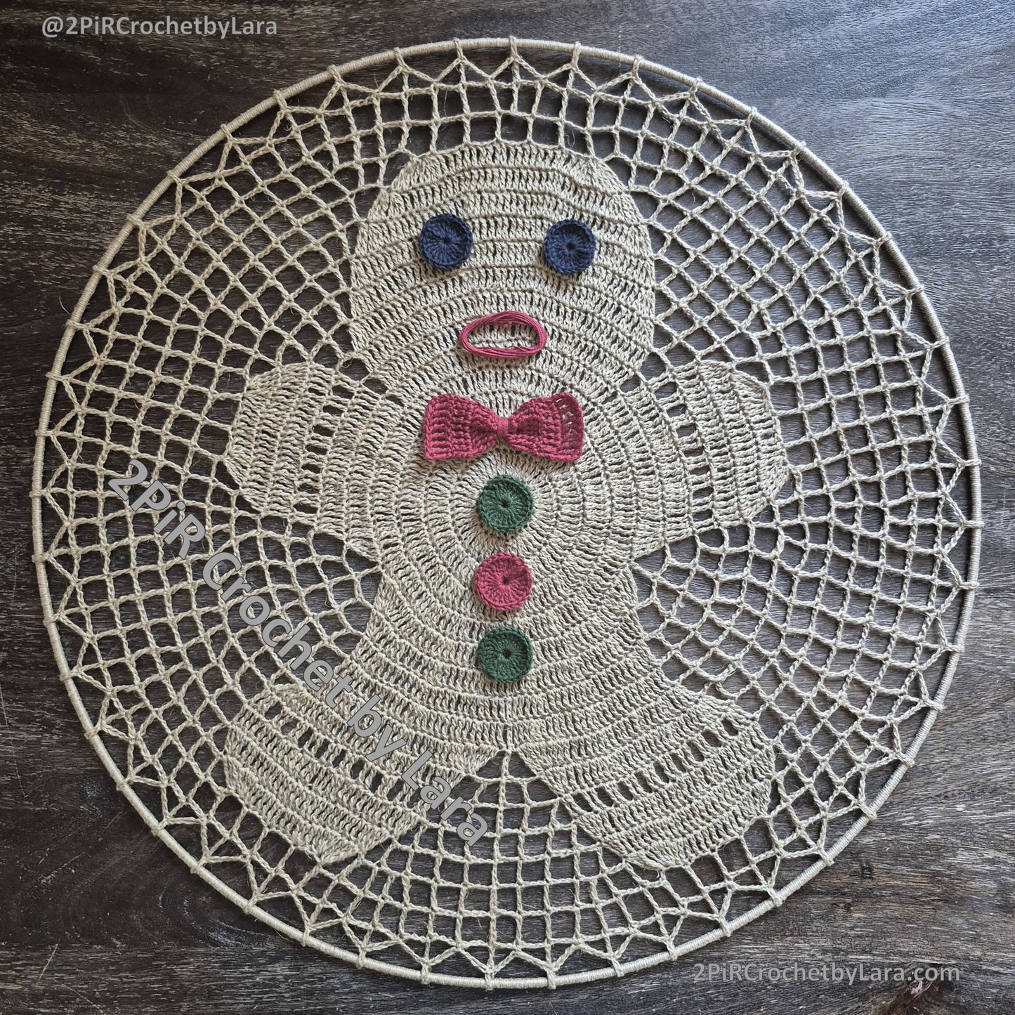 Crochet Pattern Gingerbread Man - Holiday Decor, Christmas Crochet, Pdf Pattern - English Only, Diagram Only, NO Written Pattern