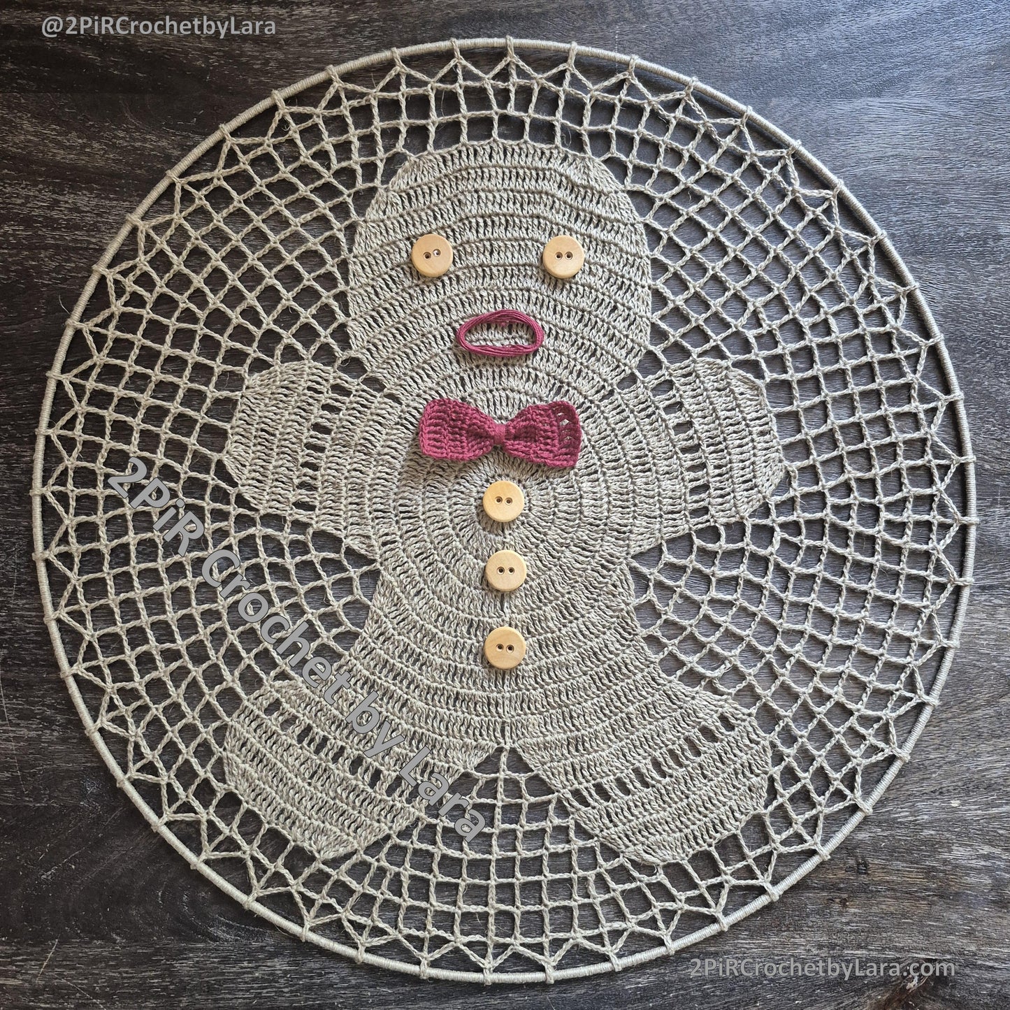 Crochet Pattern Gingerbread Man - Holiday Decor, Christmas Crochet, Pdf Pattern - English Only, Diagram Only, NO Written Pattern