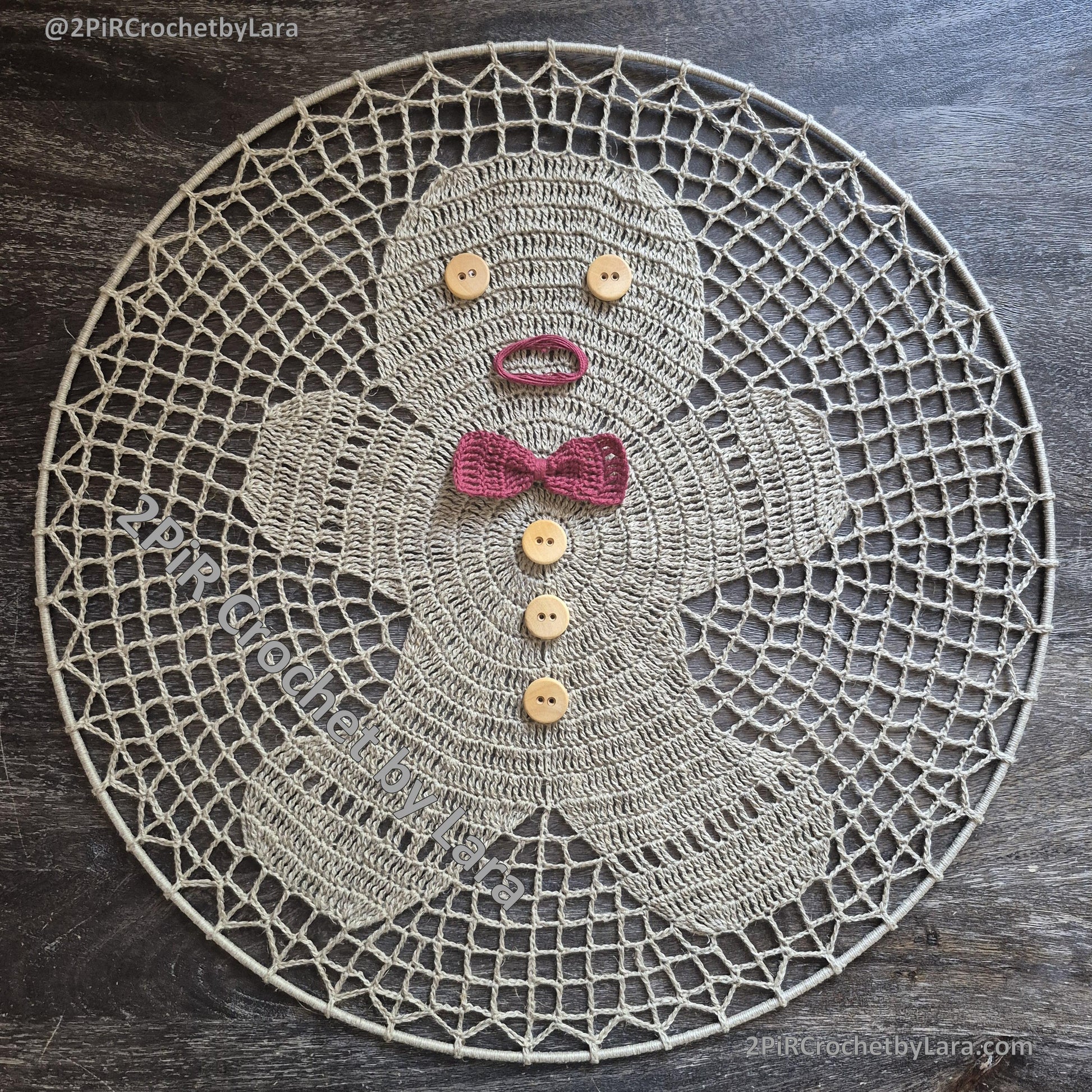 Crochet Pattern Gingerbread Man - Holiday Decor, Christmas Crochet, Pdf Pattern - English Only, Diagram Only, NO Written Pattern
