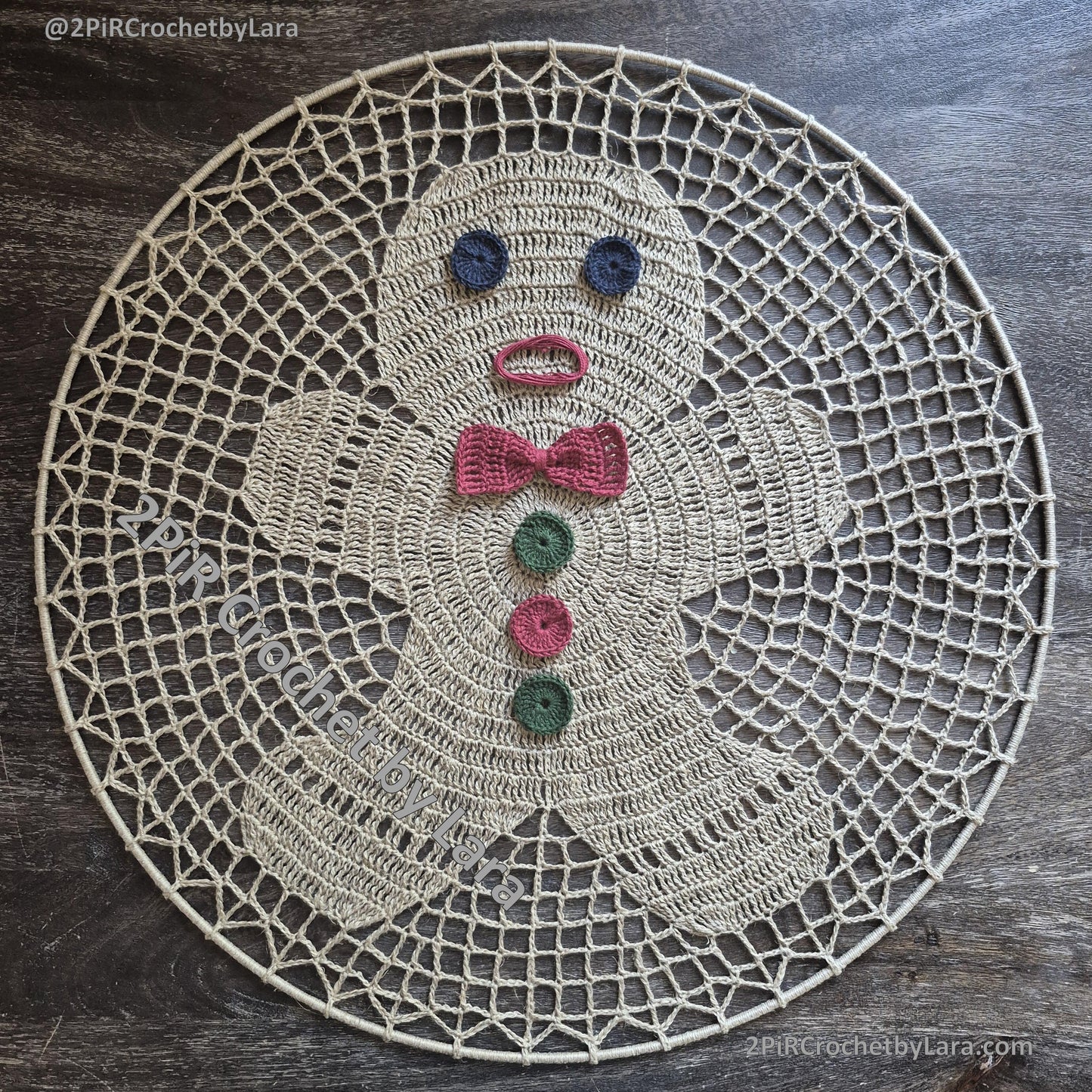 Crochet Pattern Gingerbread Man - Holiday Decor, Christmas Crochet, Pdf Pattern - English Only, Diagram Only, NO Written Pattern