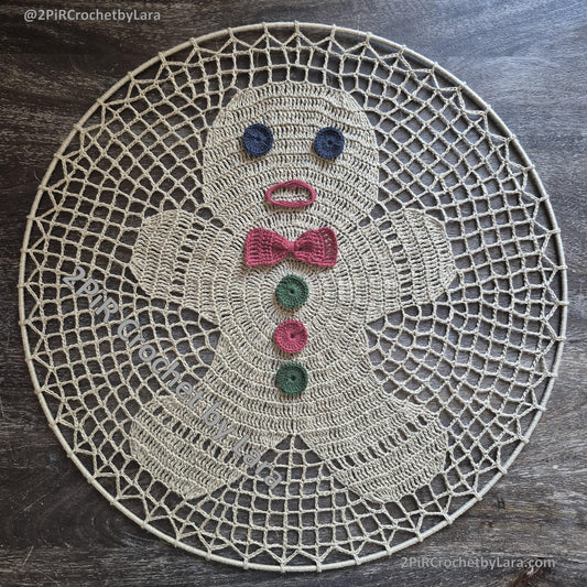 Crochet Pattern Gingerbread Man - Holiday Decor, Christmas Crochet, Pdf Pattern - English Only, Diagram Only, NO Written Pattern