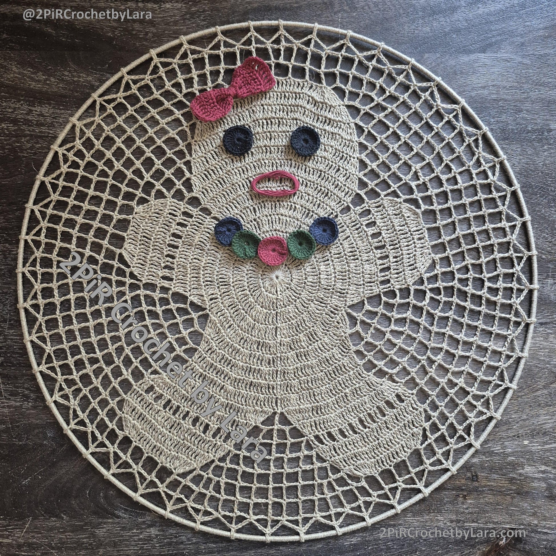 Crochet Pattern Gingerbread Man - Holiday Decor, Christmas Crochet, Pdf Pattern - English Only, Diagram Only, NO Written Pattern
