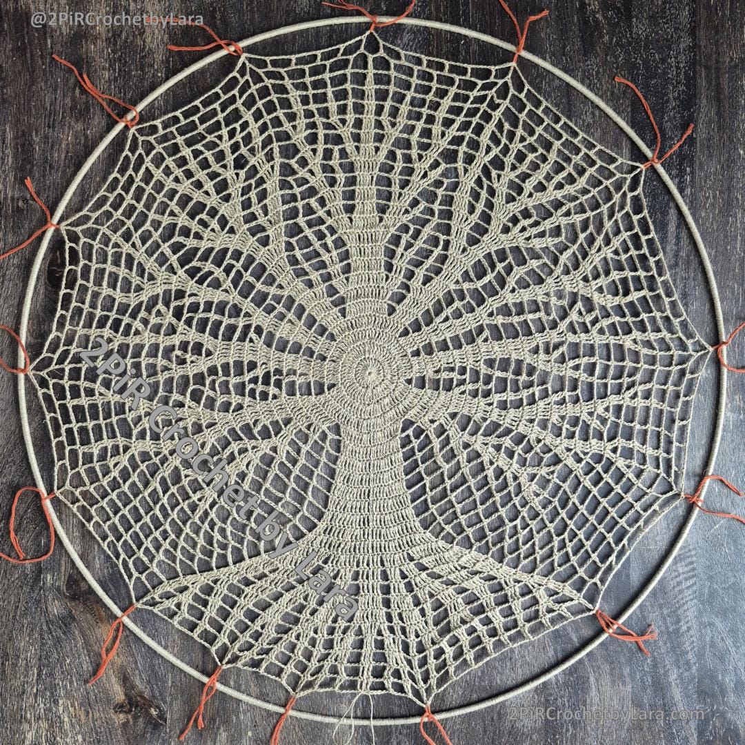 Winter & Blooming Tree of Life Mandala, PDF Crochet Pattern, 2-in-1 design, 70 cm, English Only, Diagram, No Written Pattern