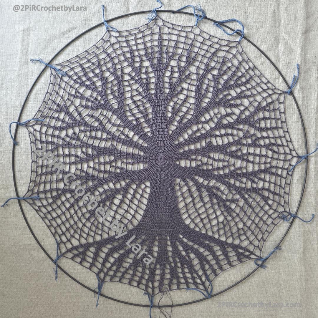 Winter & Blooming Tree of Life Mandala, PDF Crochet Pattern, 2-in-1 design, 70 cm, English Only, Diagram, No Written Pattern