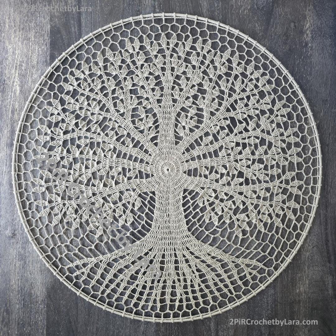 Tree of Life Mandala Set, 3 designs, Crochet Patterns PDF, 70 cm, English Only, Diagram, No Written Pattern