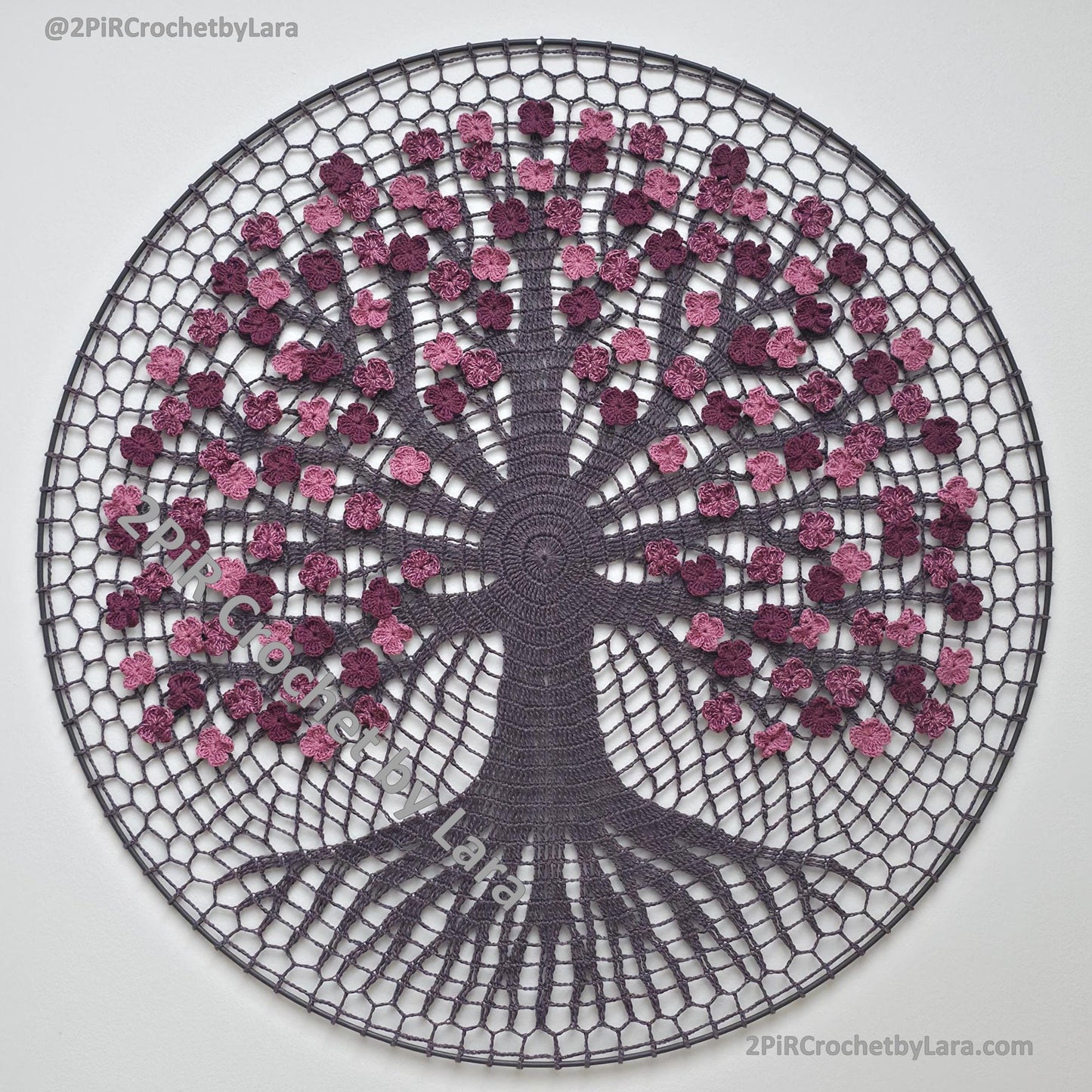 Tree of Life Mandala Set, 3 designs, Crochet Patterns PDF, 70 cm, English Only, Diagram, No Written Pattern