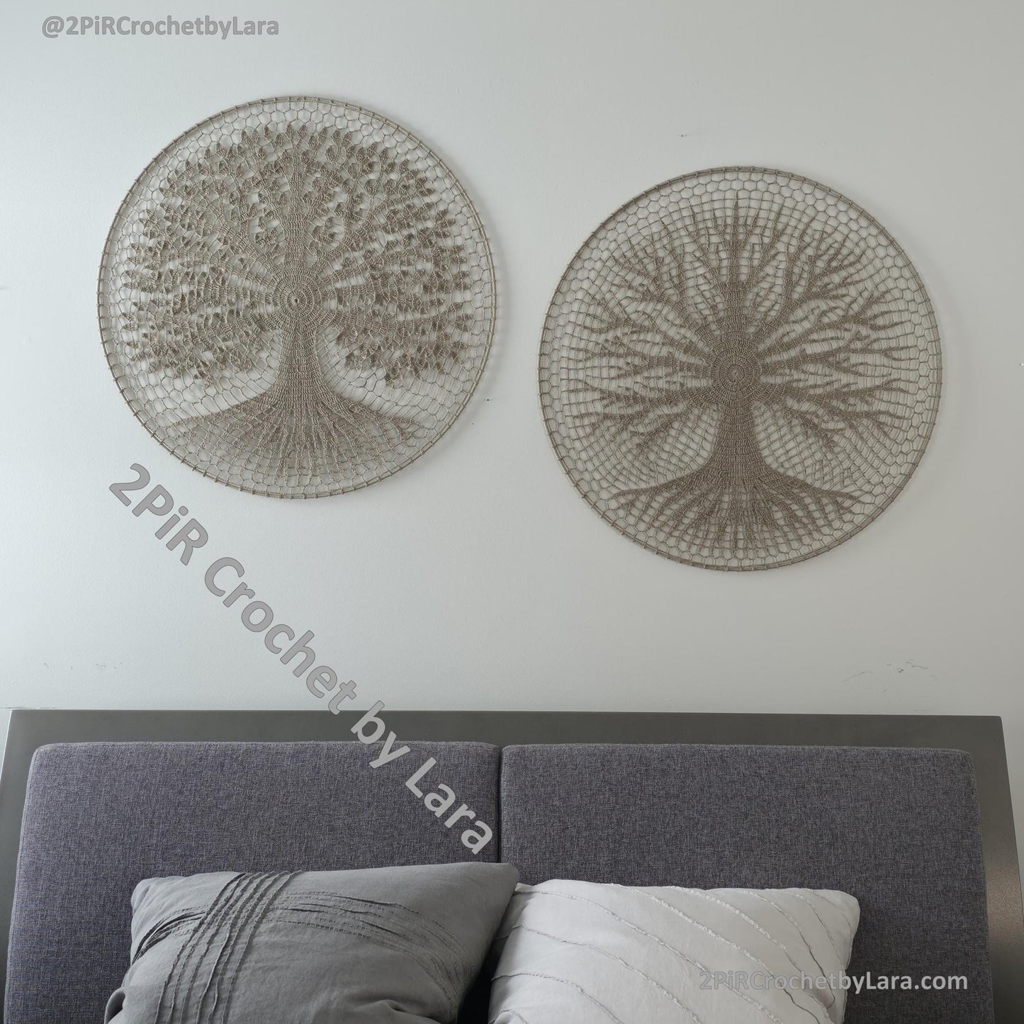 Tree of Life Mandala Set, 3 designs, Crochet Patterns PDF, 70 cm, English Only, Diagram, No Written Pattern