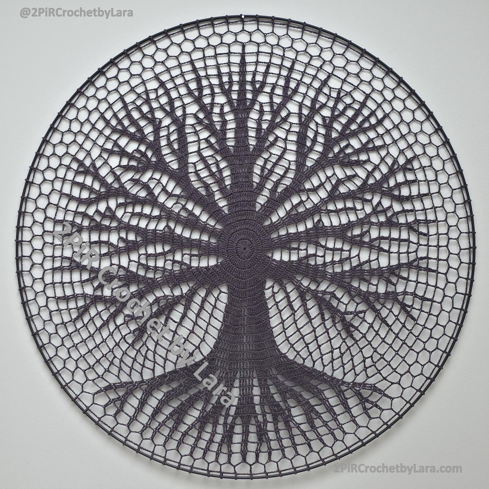 Winter & Blooming Tree of Life Mandala, PDF Crochet Pattern, 2-in-1 design, 70 cm, English Only, Diagram, No Written Pattern