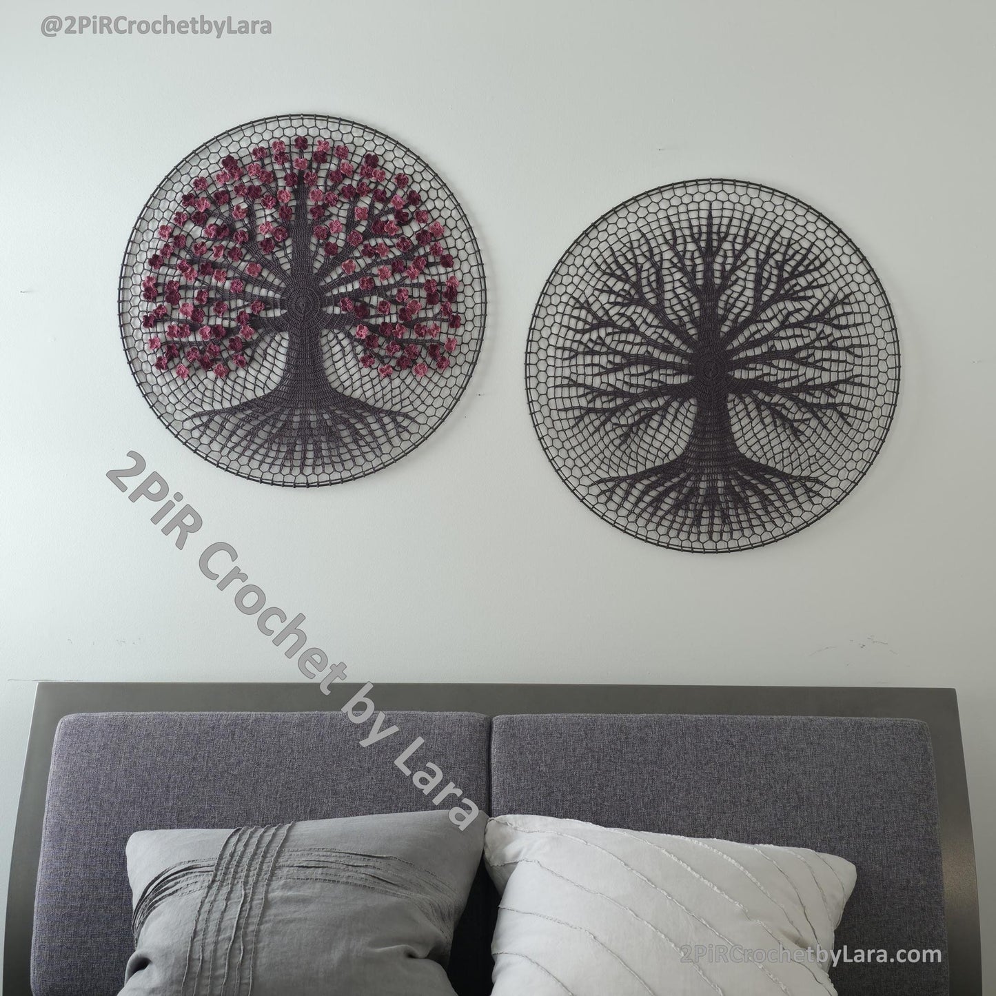 Tree of Life Mandala Set, 3 designs, Crochet Patterns PDF, 70 cm, English Only, Diagram, No Written Pattern