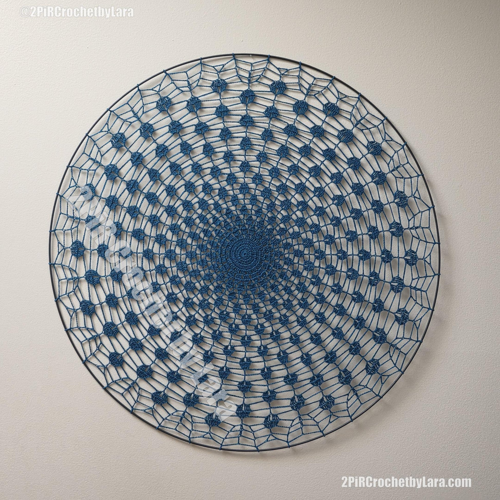 Mandala Crochet Pattern PDF Diagram + Videos, Peacock Tail Mandala, Wall Hanging, 80cm 32in, English Only, No Written Pattern