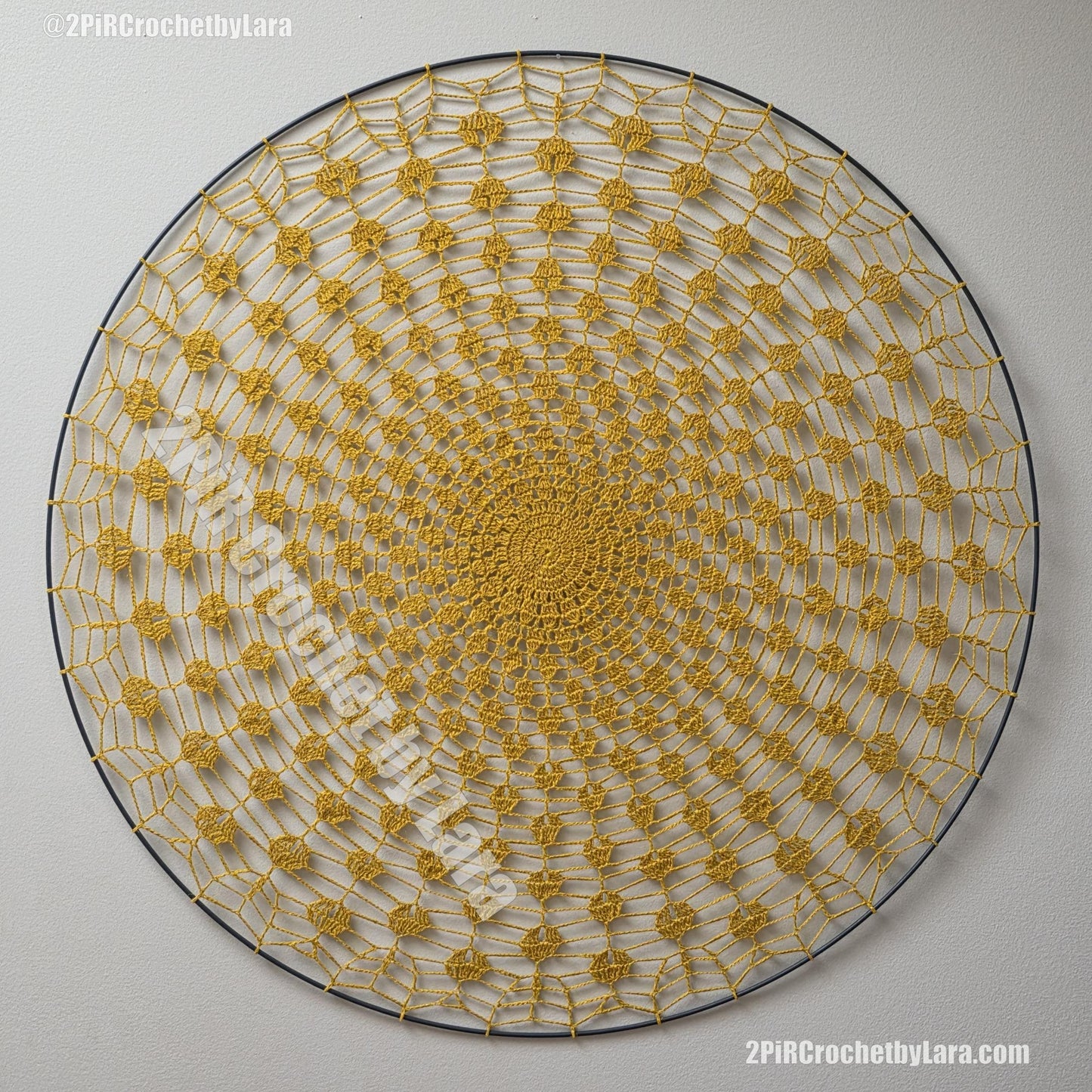 Mandala Crochet Pattern PDF Diagram + Videos, Peacock Tail Mandala, Wall Hanging, 80cm 32in, English Only, No Written Pattern