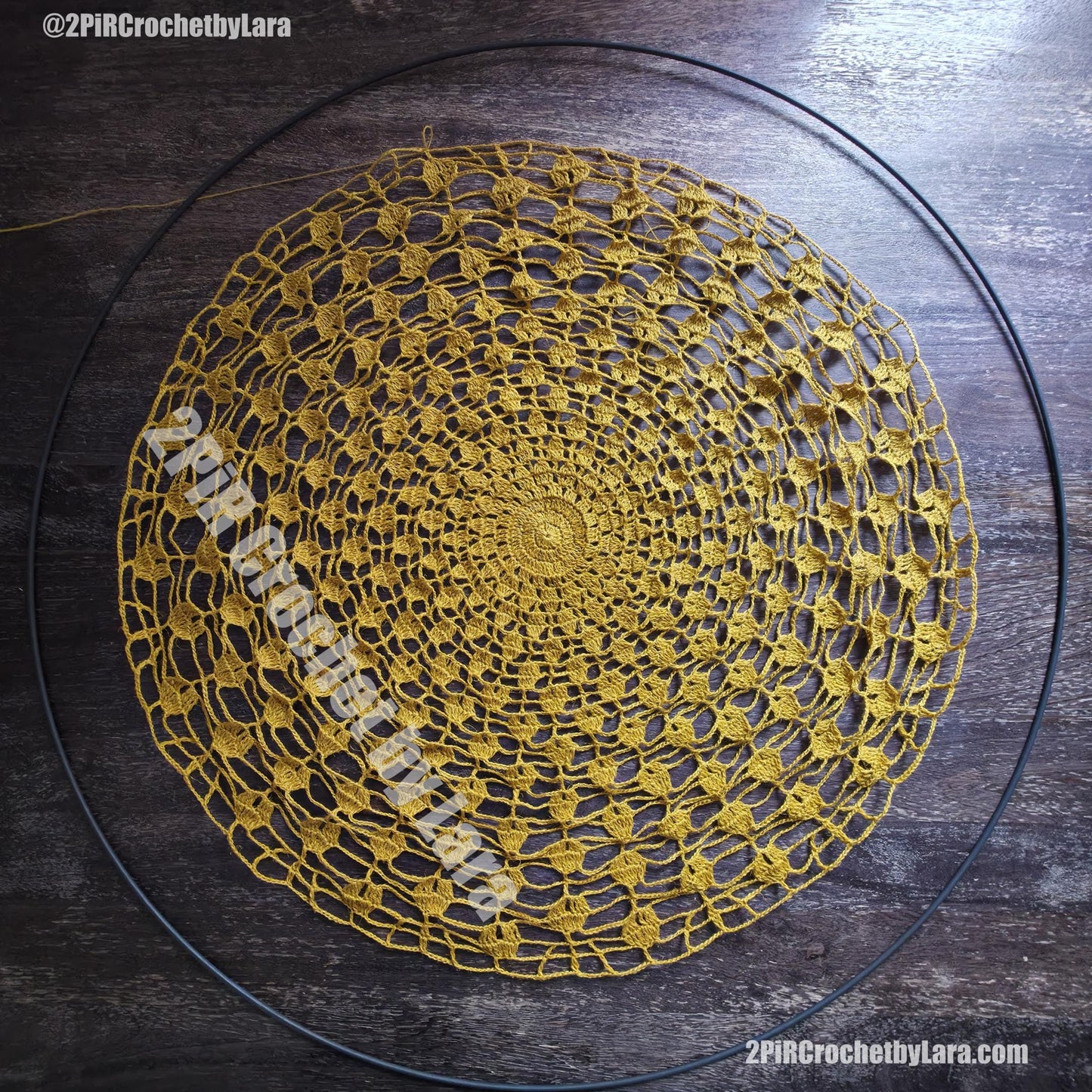Mandala Crochet Pattern PDF Diagram + Videos, Peacock Tail Mandala, Wall Hanging, 80cm 32in, English Only, No Written Pattern