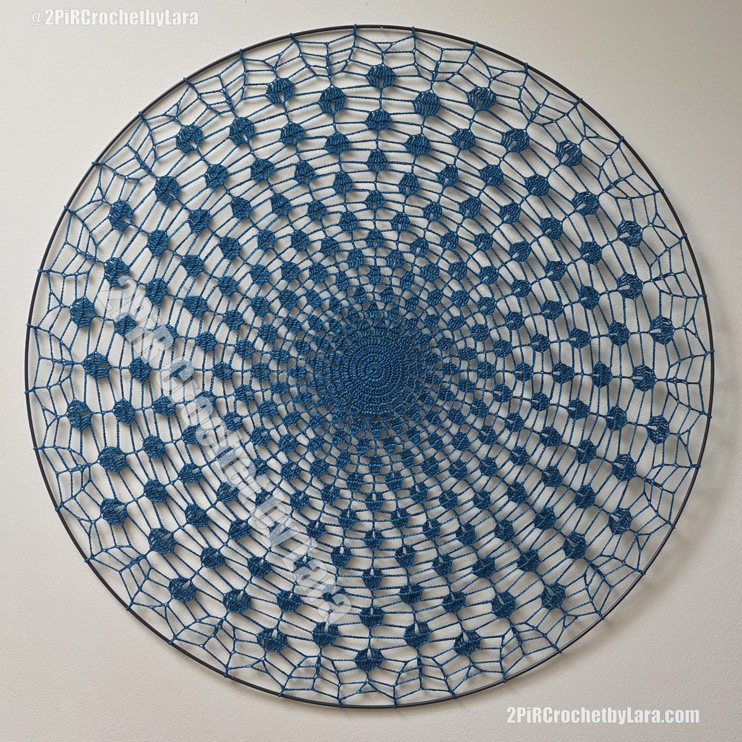 Mandala Crochet Pattern PDF Diagram + Videos, Peacock Tail Mandala, Wall Hanging, 80cm 32in, English Only, No Written Pattern