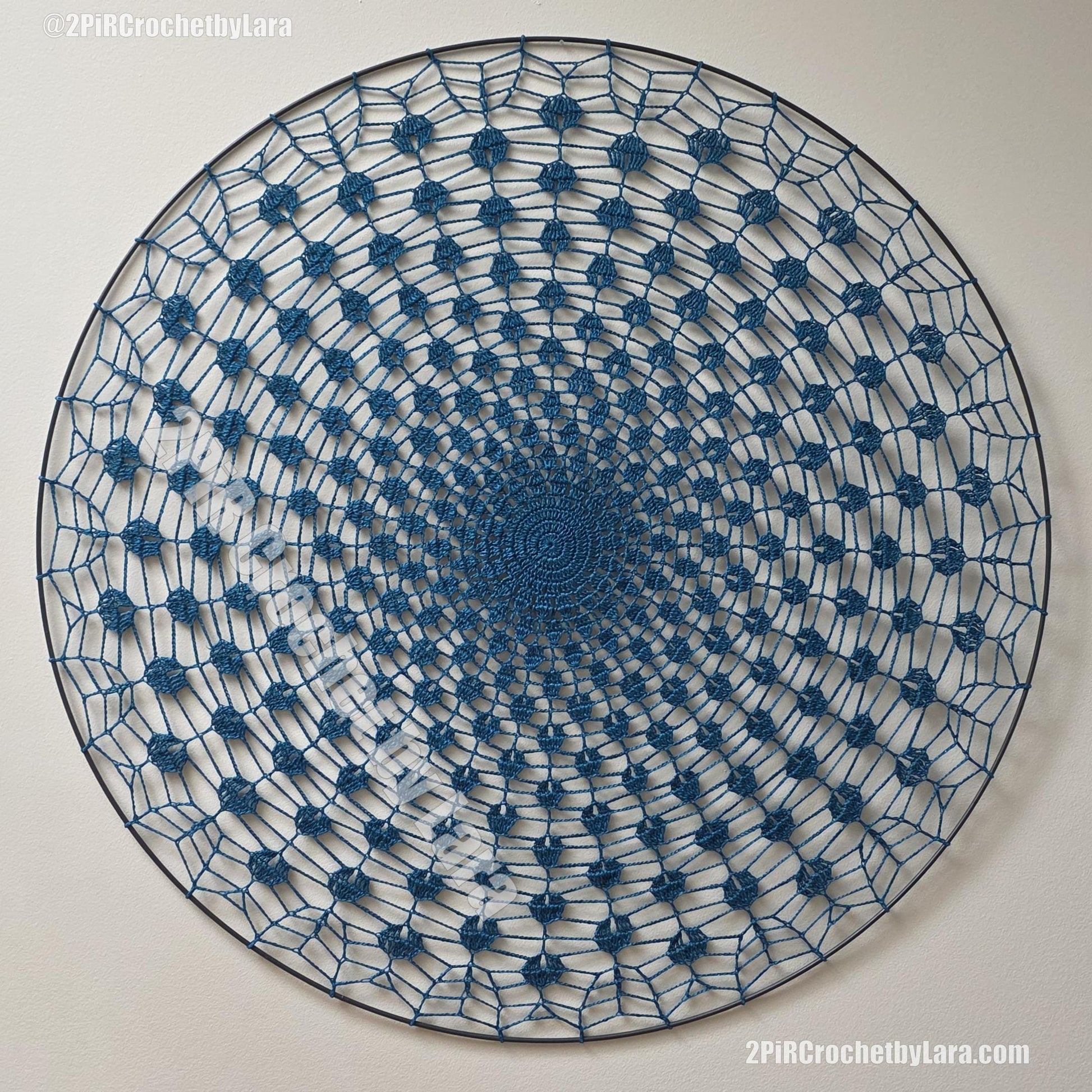 Mandala Crochet Pattern PDF Diagram + Videos, Peacock Tail Mandala, Wall Hanging, 80cm 32in, English Only, No Written Pattern