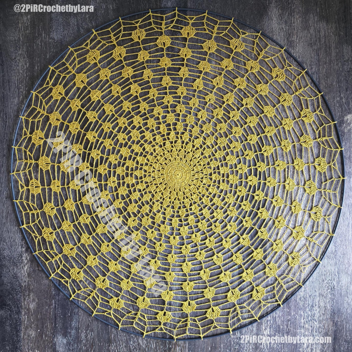 Mandala Crochet Pattern PDF Diagram + Videos, Peacock Tail Mandala, Wall Hanging, 80cm 32in, English Only, No Written Pattern