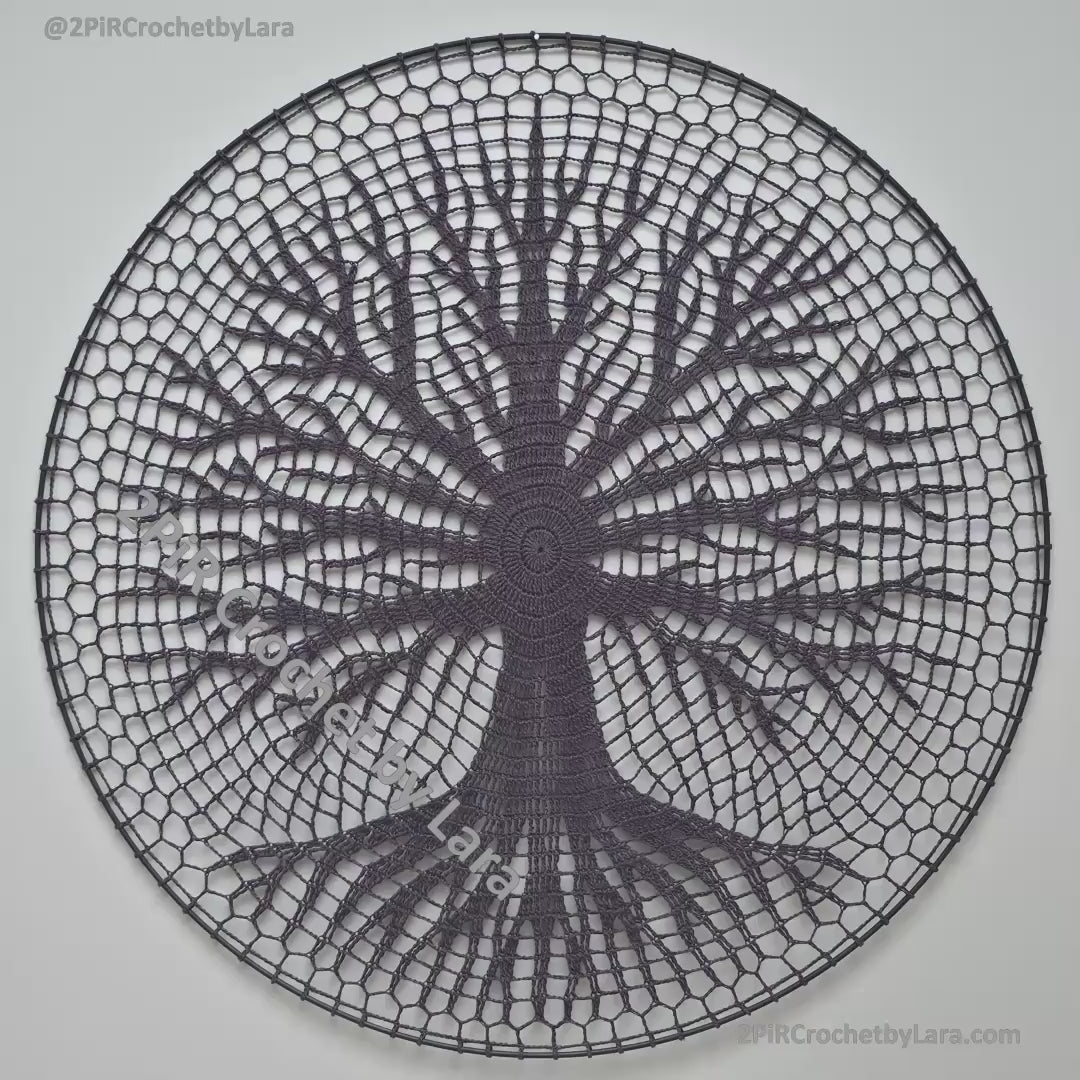 Tree of Life Mandala Set, 3 designs, Crochet Patterns PDF, 70 cm, English Only, Diagram, No Written Pattern